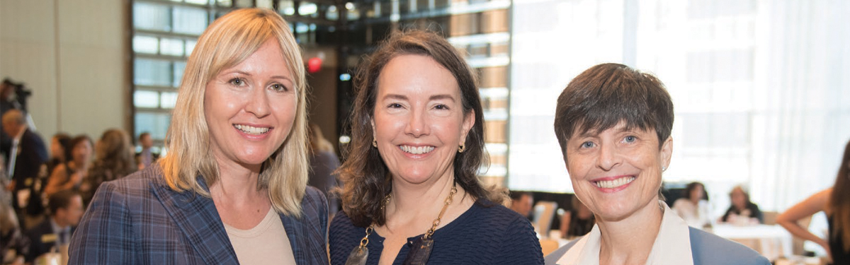 Anne Maggisano, Kathleen McLaughlin and Lisa Ritchie at the Women of Burgundy feature event
