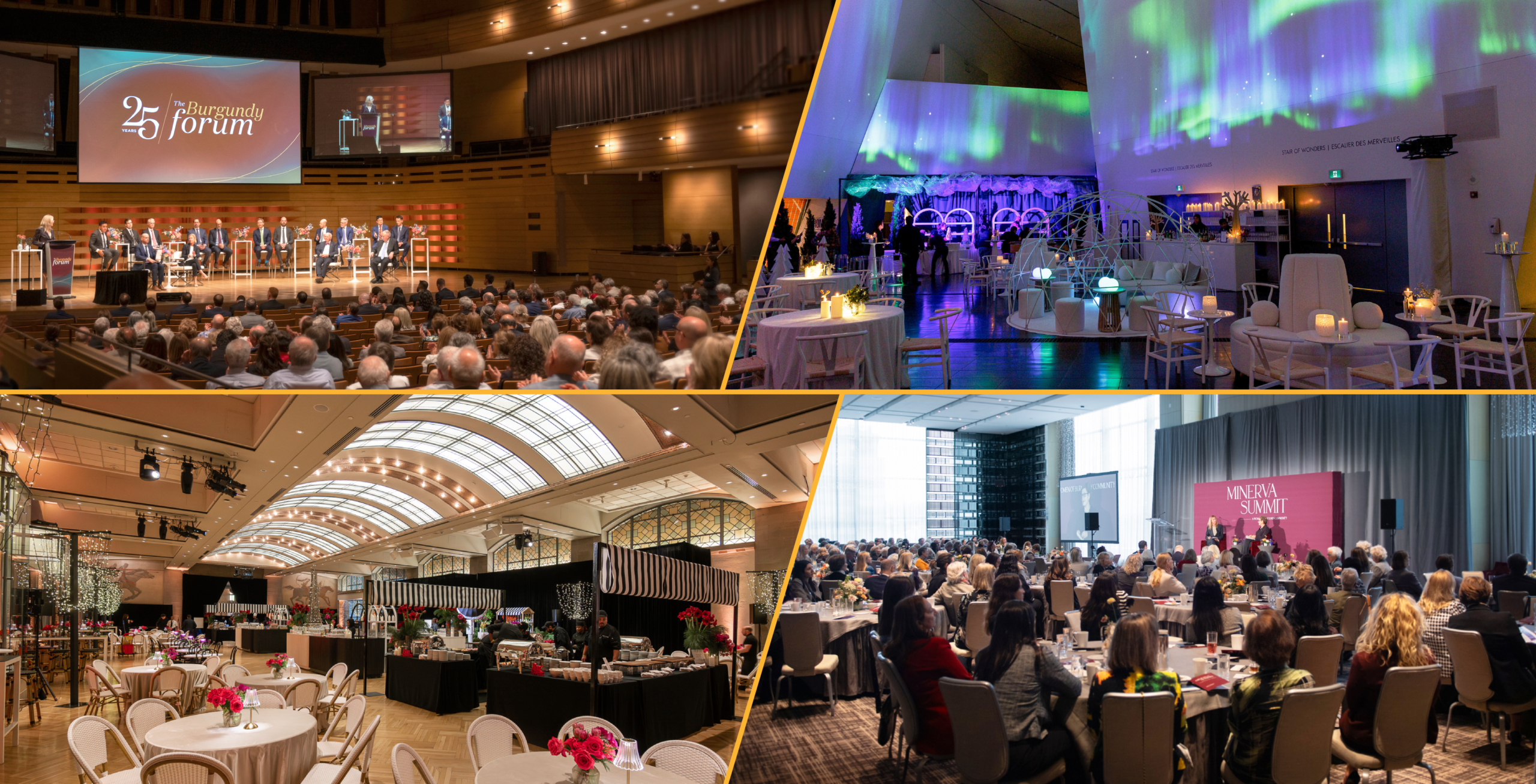 Collage of Burgundy events