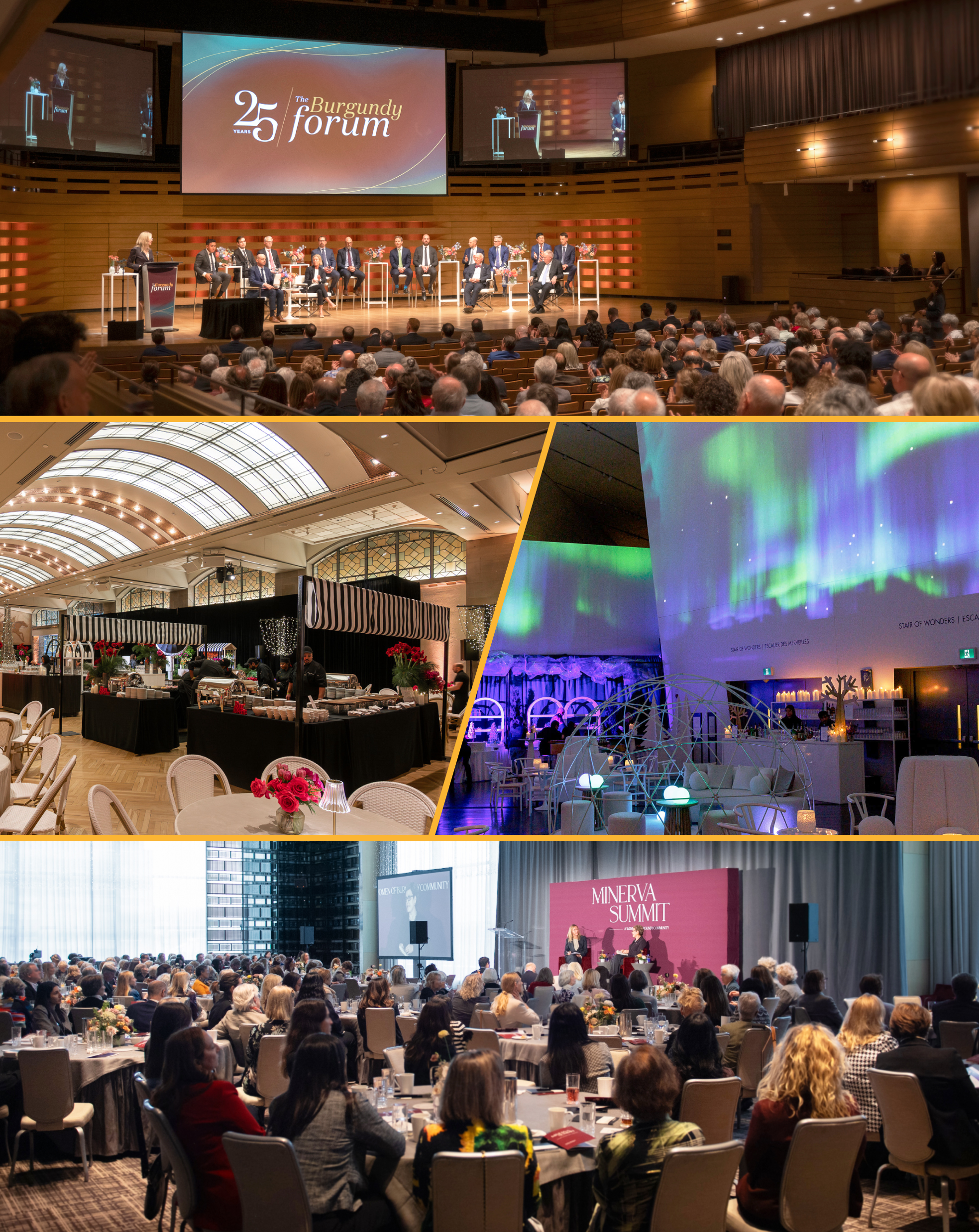 Collage of Burgundy events