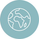 Icon depicting a globe