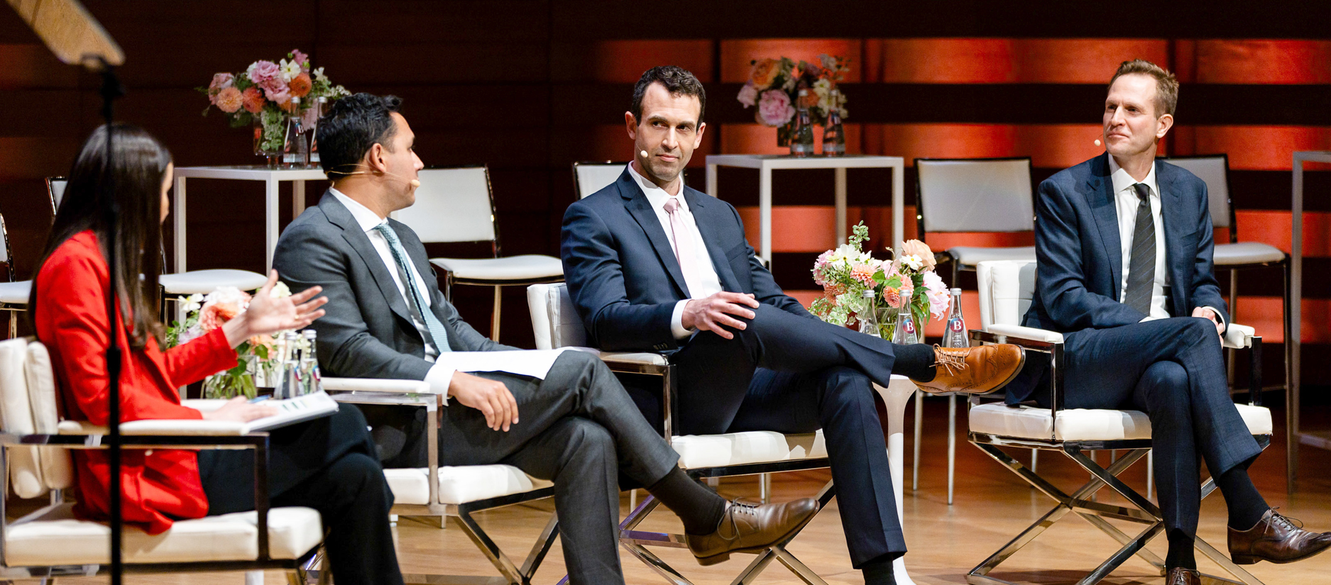 Roz McLean, Andrew Iu, Matthew O'Meara and Mike Elkins at the Burgundy Forum